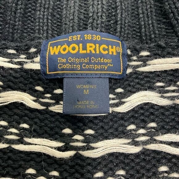 VINTAGE WOOLRICH Fair Isle Cardigan With Deer Buck - Picture 4 of 5